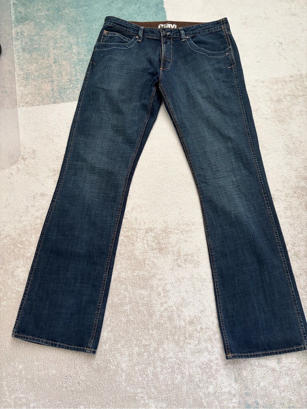 Mavi Men's Dark Indigo Bootcut Jeans